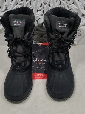 Storm by Cougar Claudia Waterproof Winter Boots Black Gray Size 8